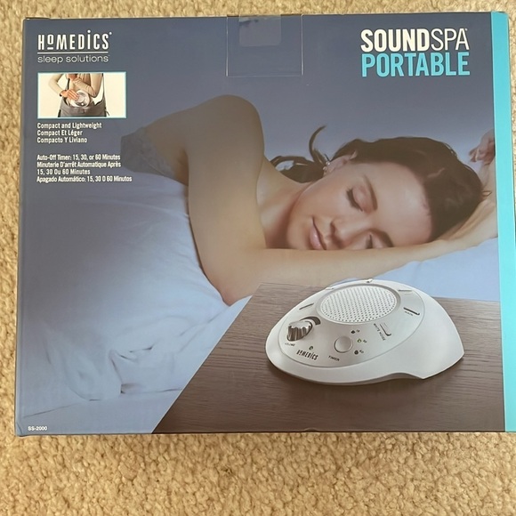 Homedics Spa White Noise Sound Machine Relaxing Nature Sound Sleep Therapy White - Picture 2 of 6